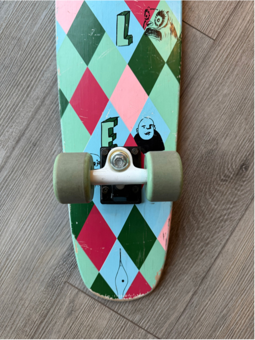 VINTAGE RARE RUSS POPE MYRTLE SKATEBOARD LONGBOARD 33" - Picture 2 of 8